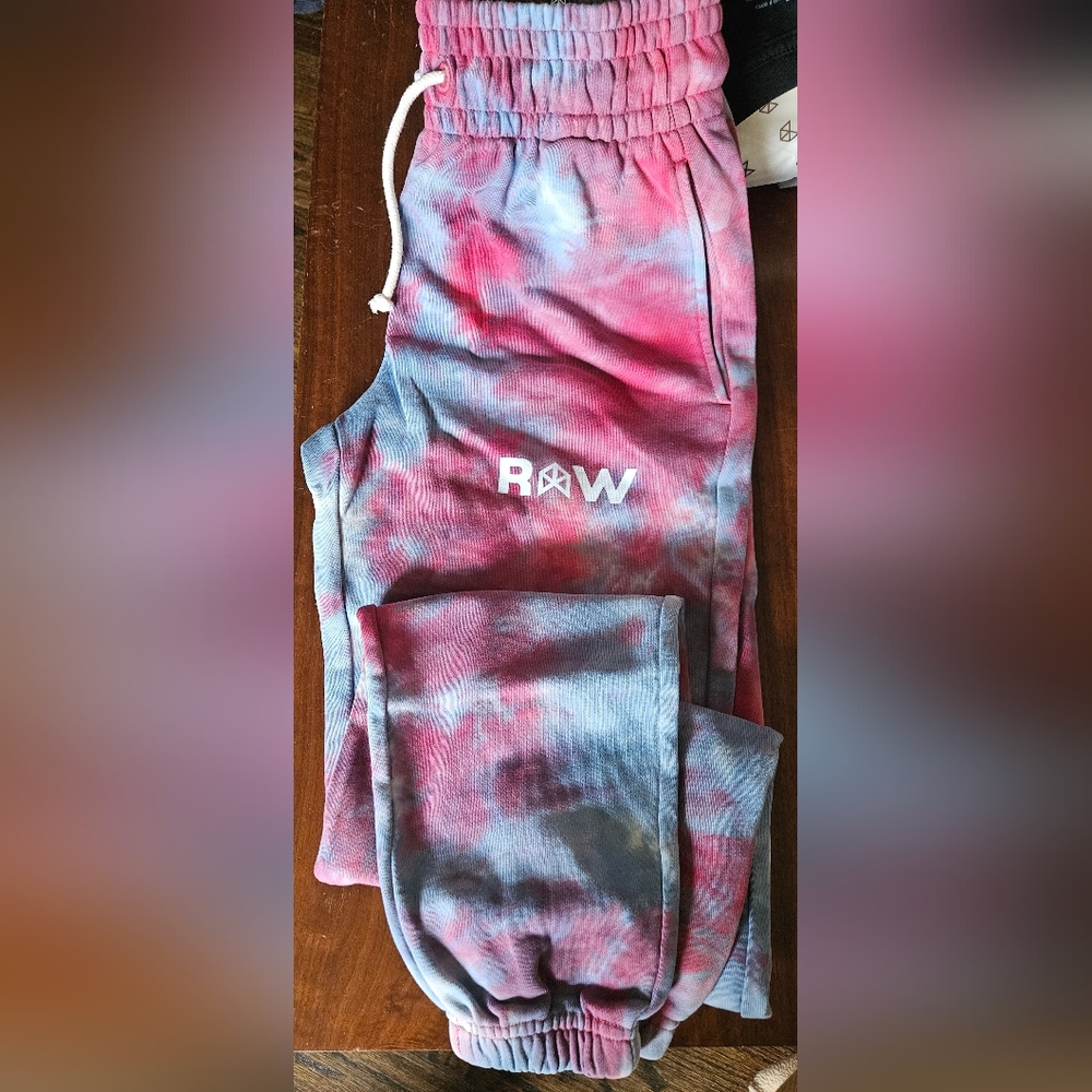 Rawgear Size XS Sweatpants Tie Dye Red & Blue